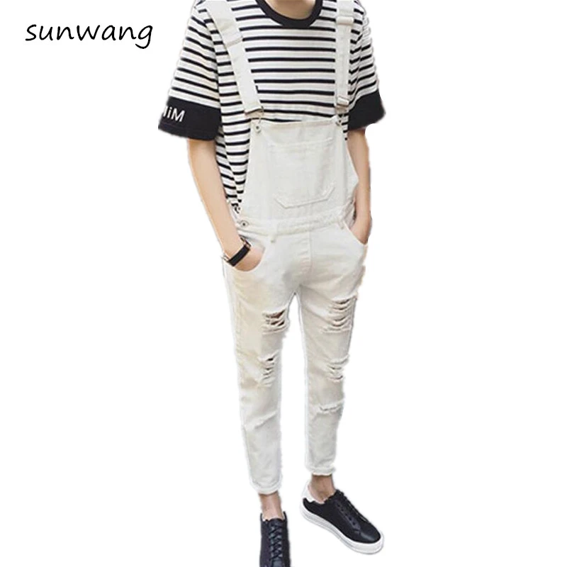 mens overalls white
