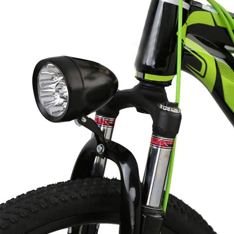 Vintage 3LED Bicycle Bike Mountain Headlight Retro Front Fog Light Headlamp Bicycle Headlight With Bracket Bicycle Accessories