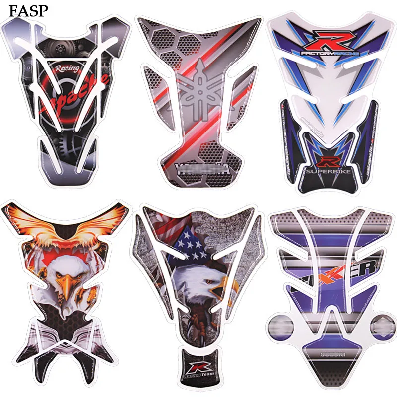 

FASP Motorbike racing car Fuel Tank Pad Protector Cover Decal Ventilation Fish bone stickesr yes Fit Cross-ride motorcycle