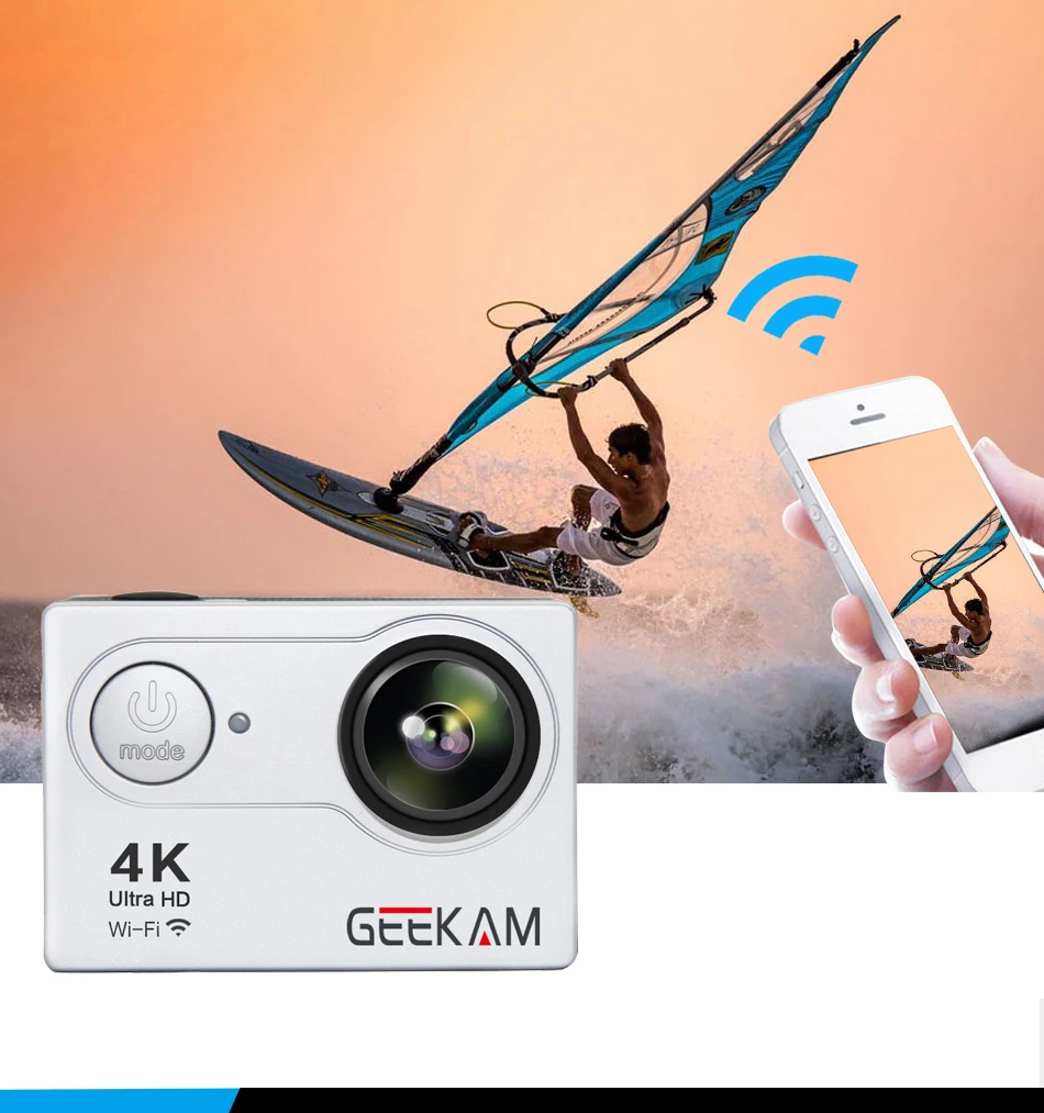 GEEKAM S9R/S9 Экшн-камера Ultra HD 4 K/10fps WiFi 2," Подводный Водонепроницаемый шлем видеокамера s Спортивная камера