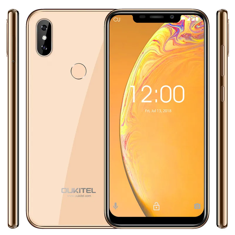 OUKITEL C13 Pro 5G/2,4G wifi Android 9,0 6,1" 19:9 MT6739 четырехъядерный 2 Гб 16 Гб отпечаток пальца 4G LTE смартфон для распознавания лица мобильный телефон - Цвет: Белый