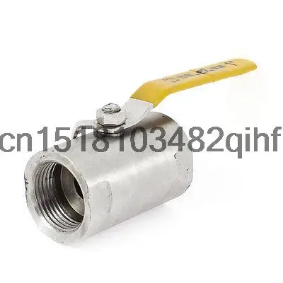 Желтый Пластик С Покрытием Ручка Рычаг ТОЧКА Резьба Латунный Шаровой Клапан