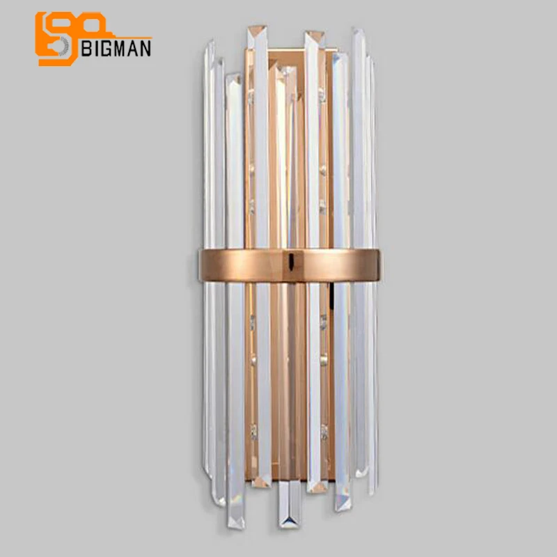 

luxury crystal wall lamp lustres wall sconce silver gold appliques luminaires murales bedroom wall light