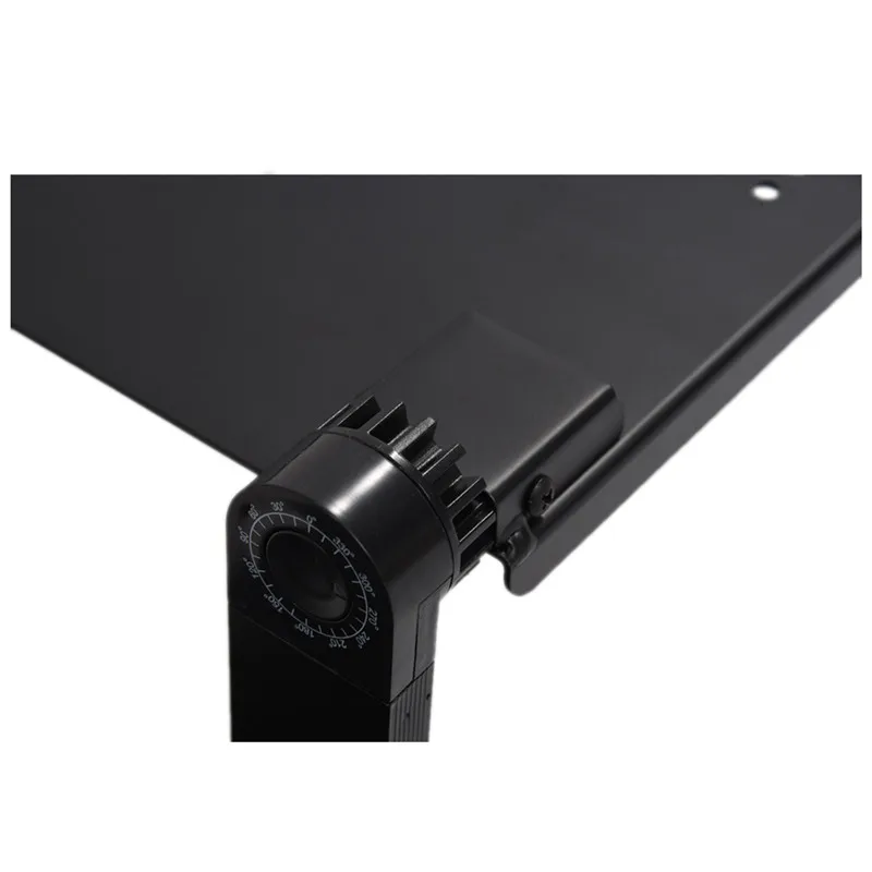 Portable Foldable Adjustable Laptop Desk Computer Table Stand Tray For Sofa Bed Black