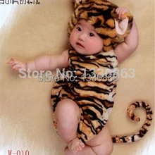 Мягкий детский костюм для фотосъемки с изображением тигра для маленьких девочек и мальчиков, вязаный крючком