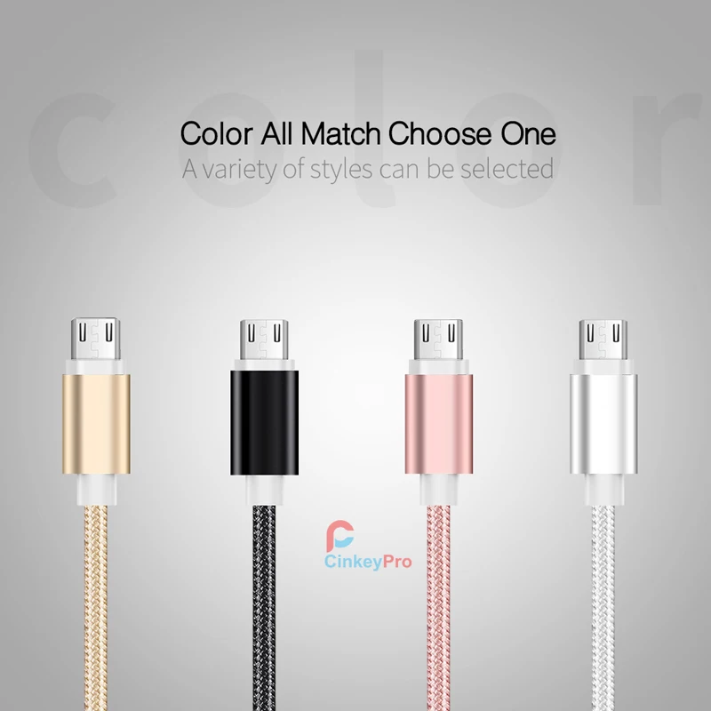 المصغّر usb كابل 1 M طول سريع كابل شحن لهواتف سامسونج XiaoMi هواوي شاحن 5 V/2A الهاتف المحمول العالمي