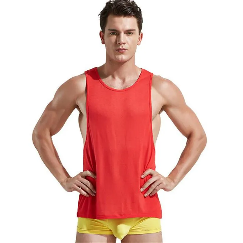 Новые мужские безрукавки с низким вырезом сексуальные тройники|men tank top|low cut