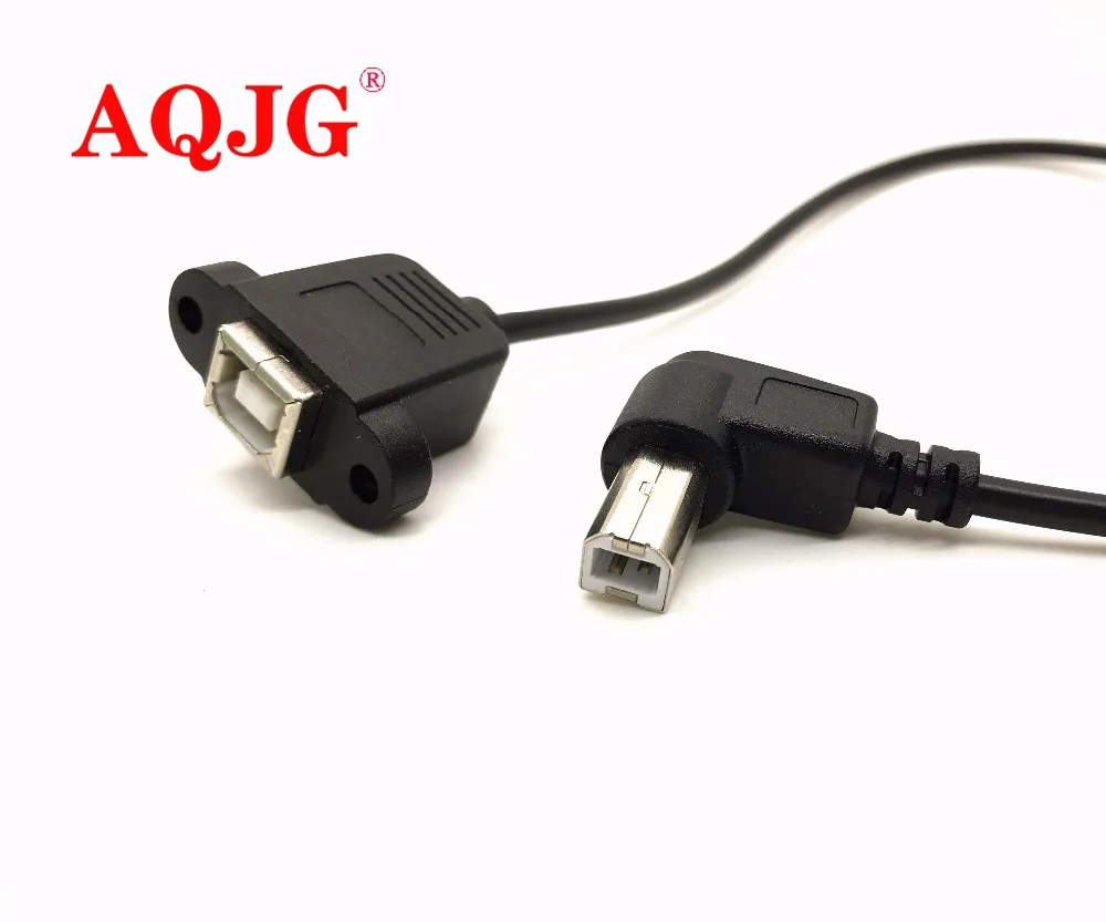 Кабель-удлинитель для принтера AQJG 90 градусов USB 2 0 тип B штекер-тип мама с