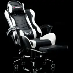 Кожаное домашнее кресло для геймера, офисное кресло для геймера, эргономичное заднее сиденье с поддержкой коленей, компьютерное игровое