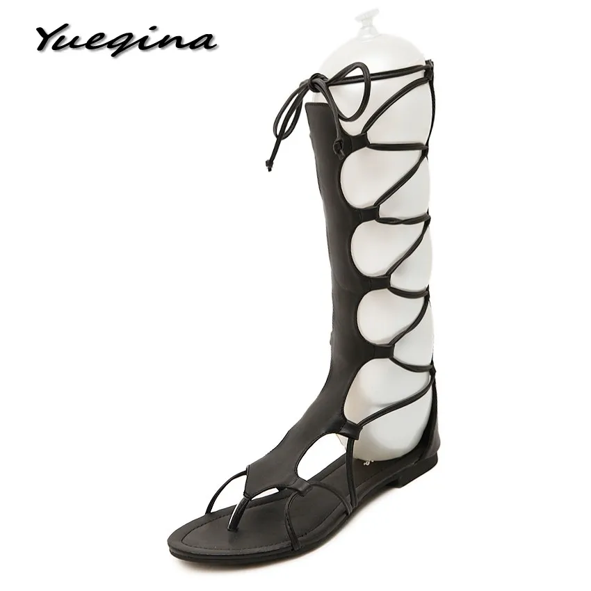 wide calf over the knee sandals