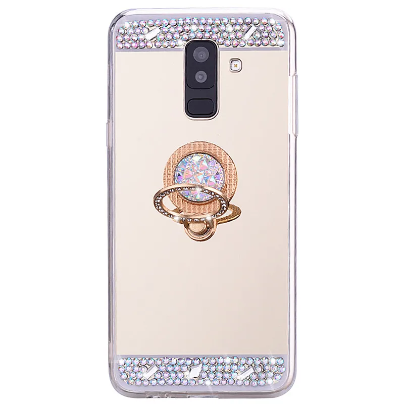 Bling 3D зеркальный чехол для Samsung galaxy A51 A71 A6 PLUS J4 J6 A8 J2 PRO A9 A7 2018 A50 A20 A30 A10 A70 A40 с кольцом