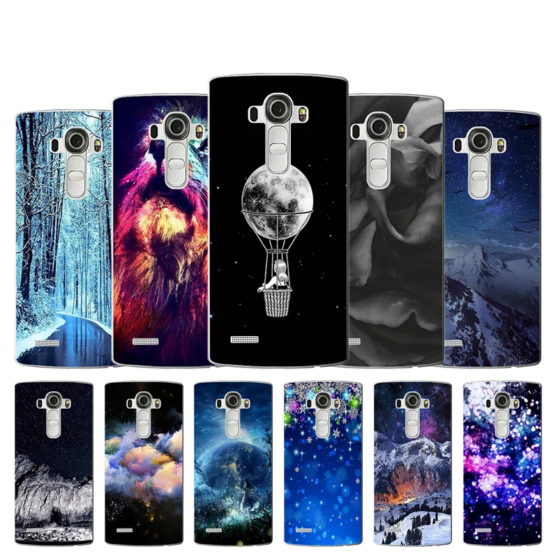 Для Funda LG G4 чехол H810 H815 F500 F500K F500L Снежинка печать Мягкий Силиконовый ТПУ телефон