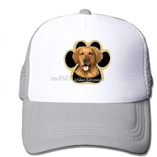 Взрослые золотые Ретривер-собачья лапа забавная сетчатая Кепка бейсбольная кепка