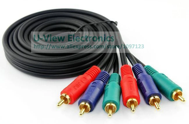 5M Advanced GOLD Plated THREE RCA Male Plug to THREE RCA Male Plug ...