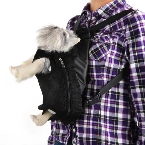 

5 pcs of BEAU PLASTIC BAG BACKPACK WASHABLE FOR DOG BLACK SIZE L