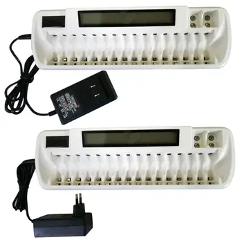 

16 Slots LCD Smart Battery Charger 16-bay Chargers for AA AAA Ni-MH Ni-Cd ND998