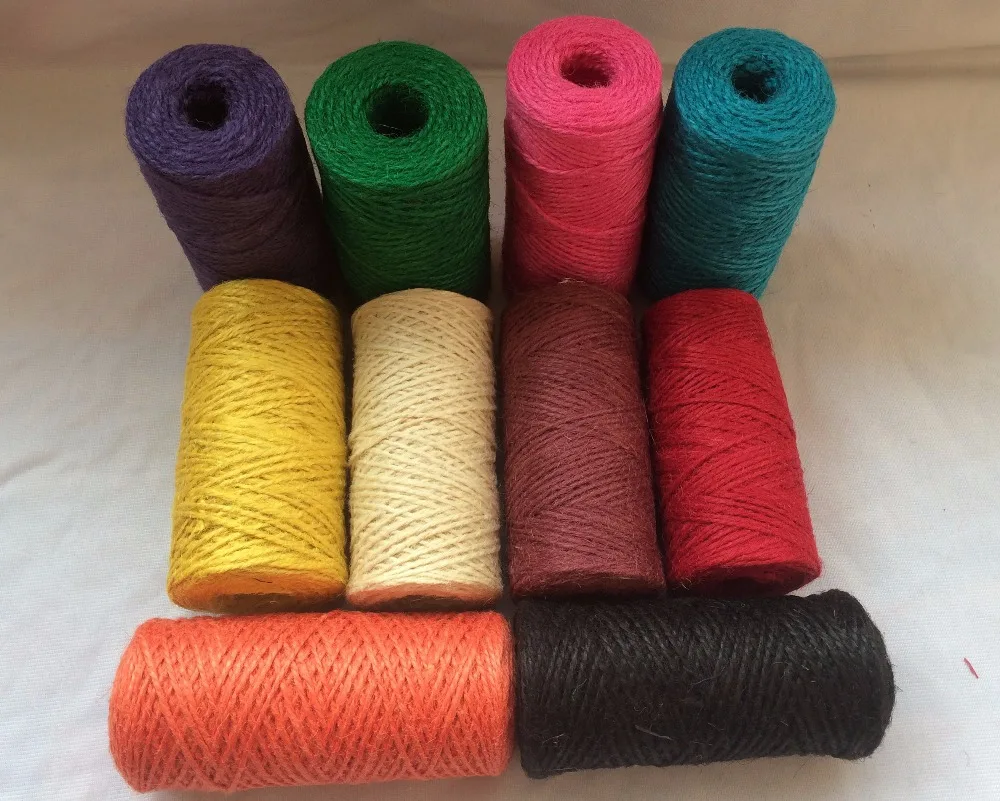 

1 piece 2ply 1.5mm(100m/pc) Colored Jute Twine Cord DIY Decorative Handmade Accessory Jute Rope