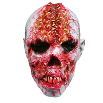 

New Halloween Adult Horror Zombie Zombie Mask Latex Bloody Scary Extremely Disgusting Full Face Mask Costume Party Cosplay Prop