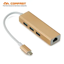 Сетевой адаптер usb3.0 gigabit Ethernet с 3 портами usb-хаб 10/100/1000 Мбит/с RJ45 порт костюм для нового MAC book IOS PC RTL8153 концентратор