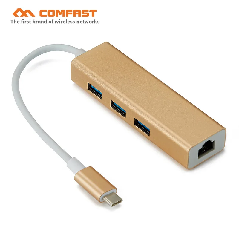

usb3.0 gigabit Ethernet network adapter with 3 Port USB HUB 10/100/1000Mbps RJ45 port suit for new MAC book IOS PC RTL8153 HUB