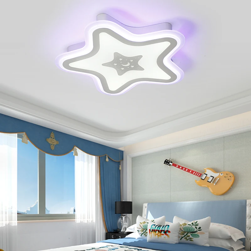 Светодиодный звезды Детская комната освещение ребенок потолочный светильник ребенка потолок лампы и для мальчиков и девочек спальня лампы
