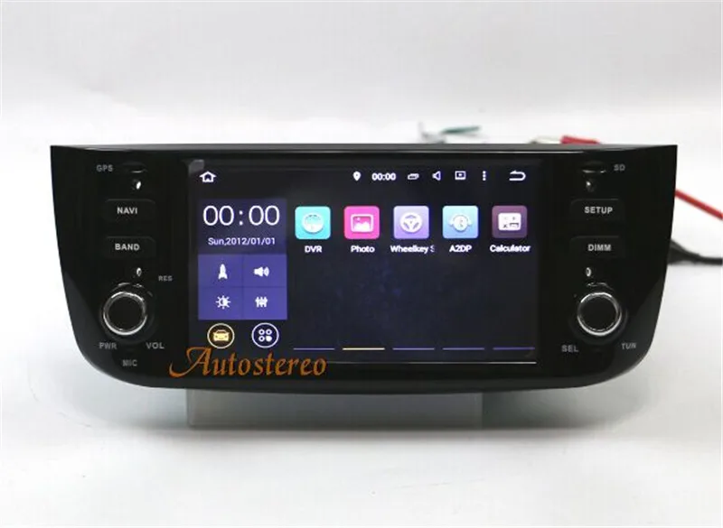 Best Android8 4GB+32GB 8 Core Car GPS Navigation No DVD Player Radio Stereo For Fiat Punto 2009-2015 for Linea 2011-2015 Auto Video 1