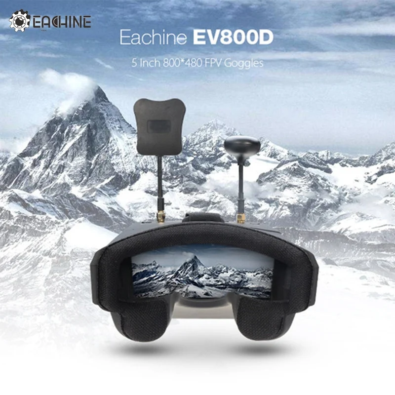 Eachine EV800D 5,8G 40CH разнообразие FPV очки 5 дюймов 800*480 видео гарнитура HD DVR встроенный аккумулятор против Fatshark Aomway