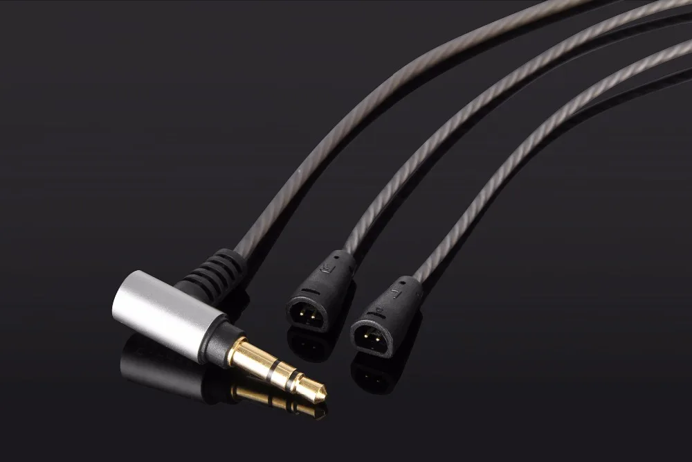 Earmax обновление наушников гарнитура наушники посеребренный кабель заменить провода для IE8 IE80 IE8I ER80