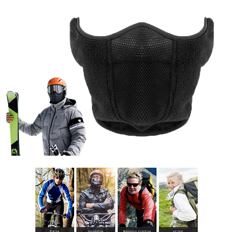 New Outdoor Winter Cycling Face Mask Training Ski Bask Neck Warmer Fleece Bike Half Cover Face