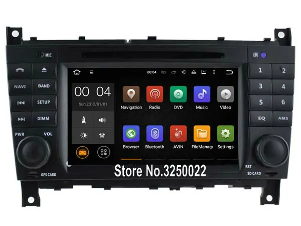 Clearance Android 9.0 Car Dvd Navi Player FOR BENZ CLC W203 (2008-2010) audio multimedia auto stereo support DVR WIFI DAB OBD all in one 17