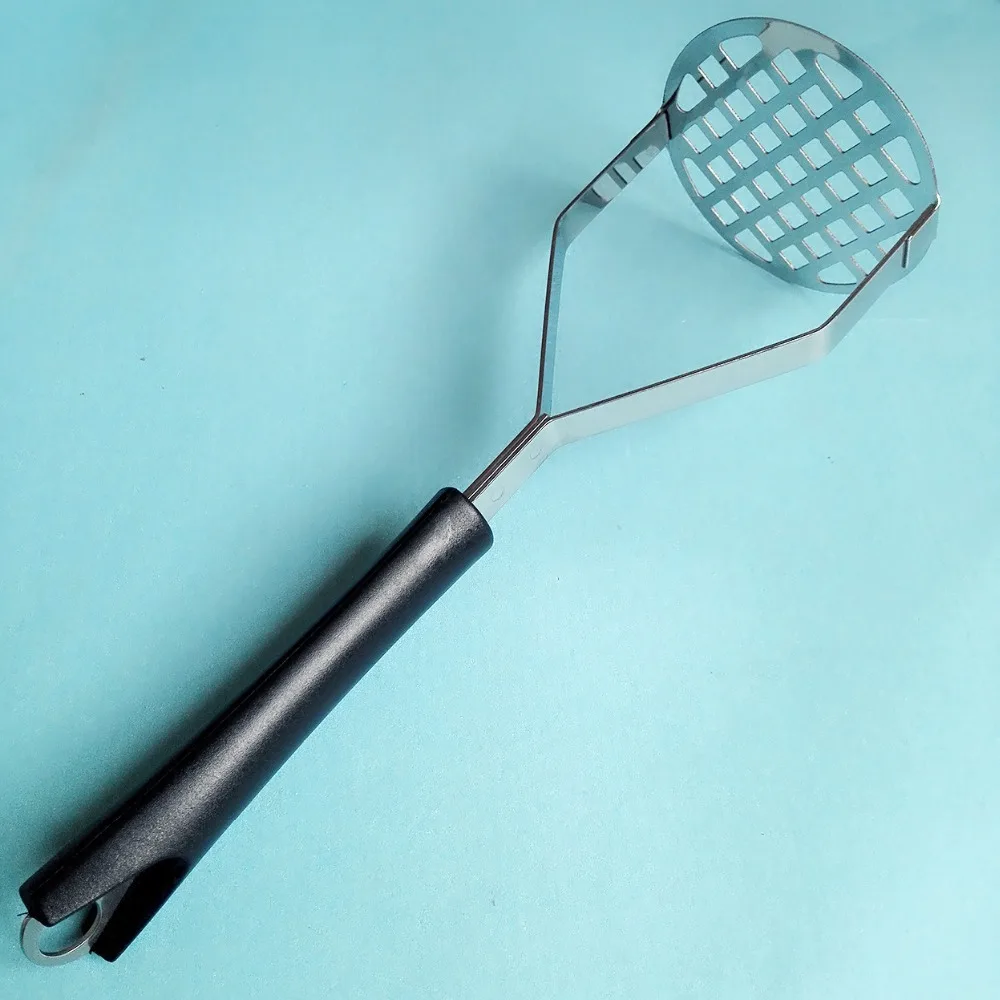 Durable Potato Puree maker Kitchen Supplies Potato Stainless Steel Masher Long Handle Juice tool (6)