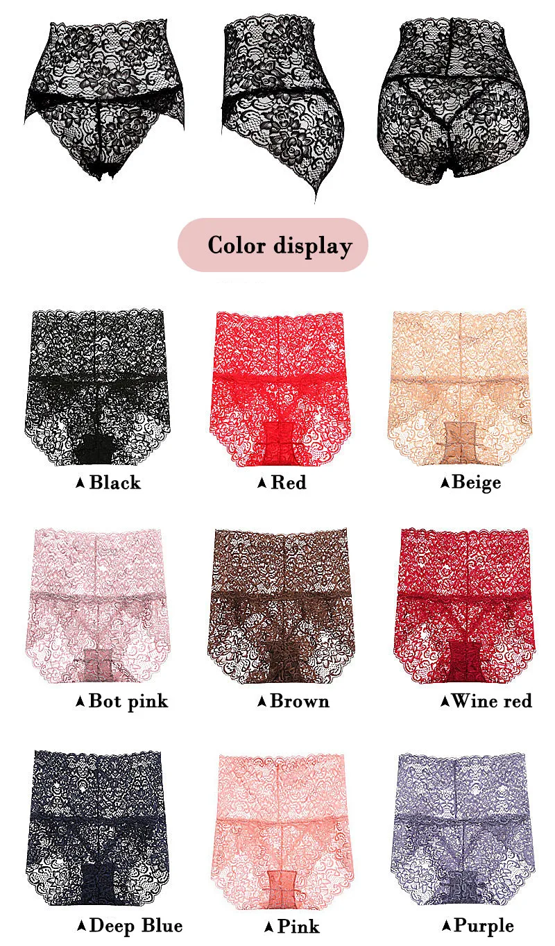 High Waist Lace Cotton Crotch Tummy Shaping Butt Lifter - Funiyou