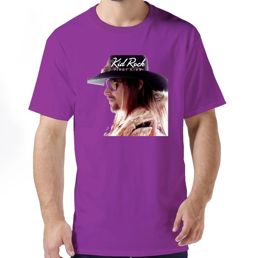high quality Kid Rock t shirt art organic cotton men Heart t shirt for