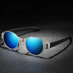 Модные солнцезащитные очки для женщин для поляризационные бренд дизайн круглый рамки солнцезащитные очки водителя вождения Защита от