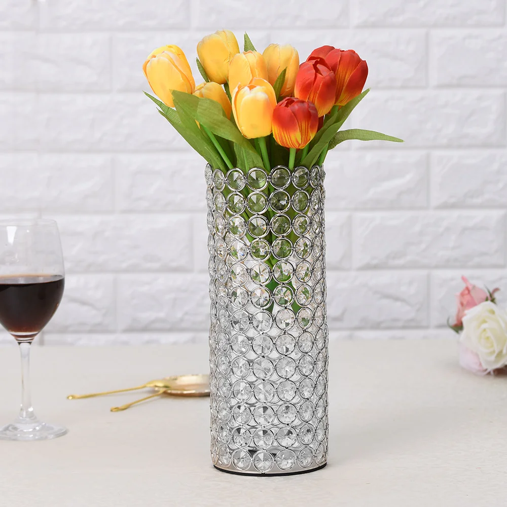Кристаллический цилиндр, стеклянные вазы, подсвечники для дома, свадебный стол, украшение, подарок на день рождения