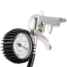 Автомобильный шиномонтажный манометр, гибкий шланг 220 фунтов/кв. дюйм, пистолет в стиле Air Tong Hold