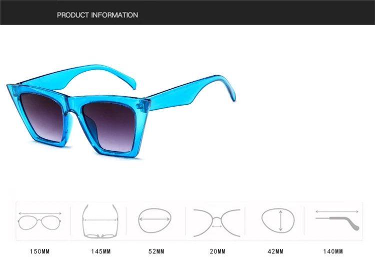 2018 New Cat Eye Women Sunglasses Shaped Sun Glasses Female Eyewear Blue SunglassesAccessories Brand Designer Fashion Shades plastic UV400 (10)