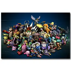 Super Smash Bros Brawl Книги по искусству шелк Ткань плакат печать 13x20x30 inch vedio игры фотографии для гостиная украшения стены 033