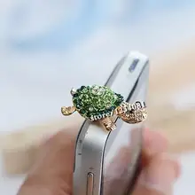 10 шт./партия, модный стиль, милая форма черепаха, дизайн для мобильного телефона, Ушная крышка, Пылезащитная заглушка для Iphone, для samsung, 3,5 мм, наушники, Пылезащитная заглушка