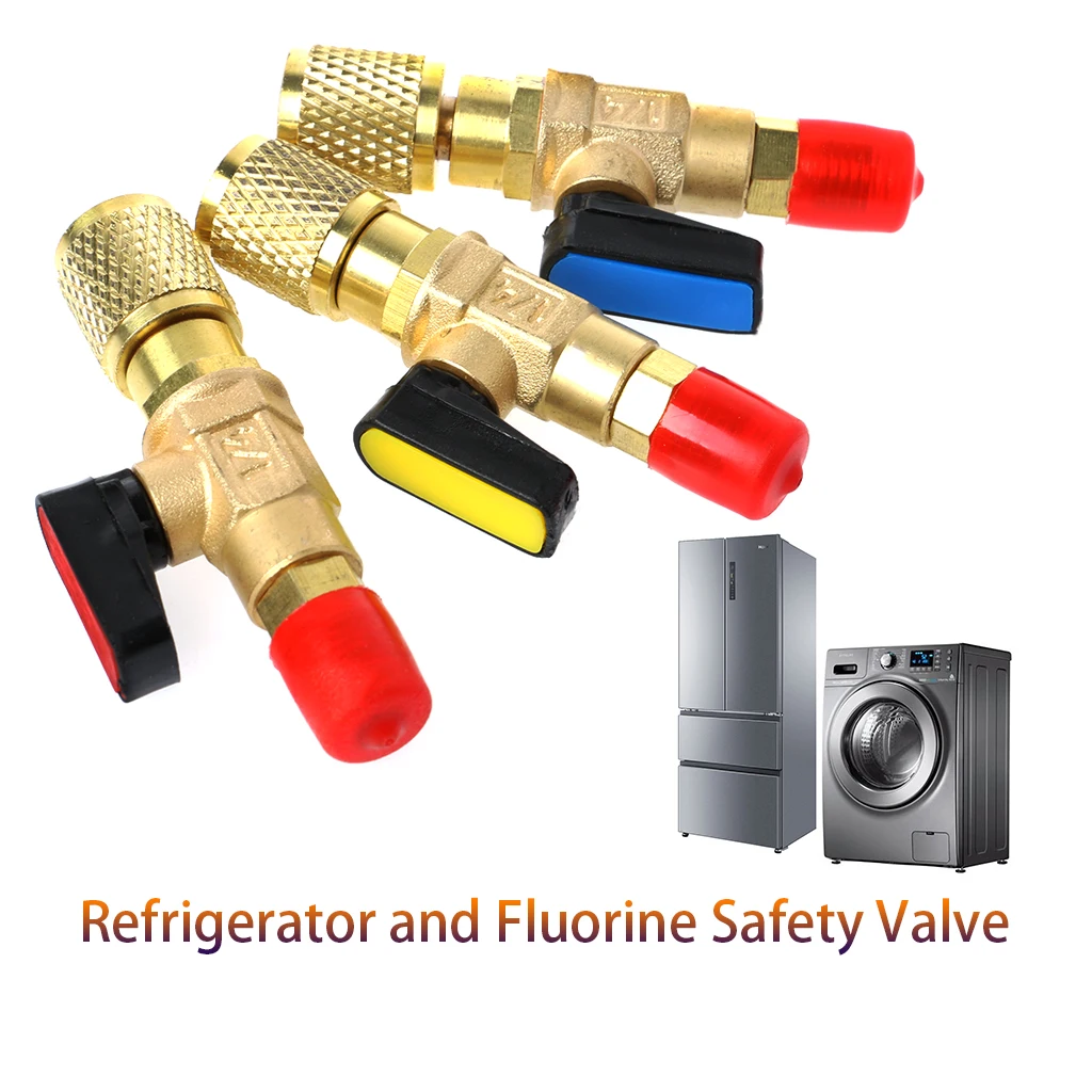 

1/4" Male to 1/4" Female SAE Straight Ball Valve AC Charging For R22 Refrigerant