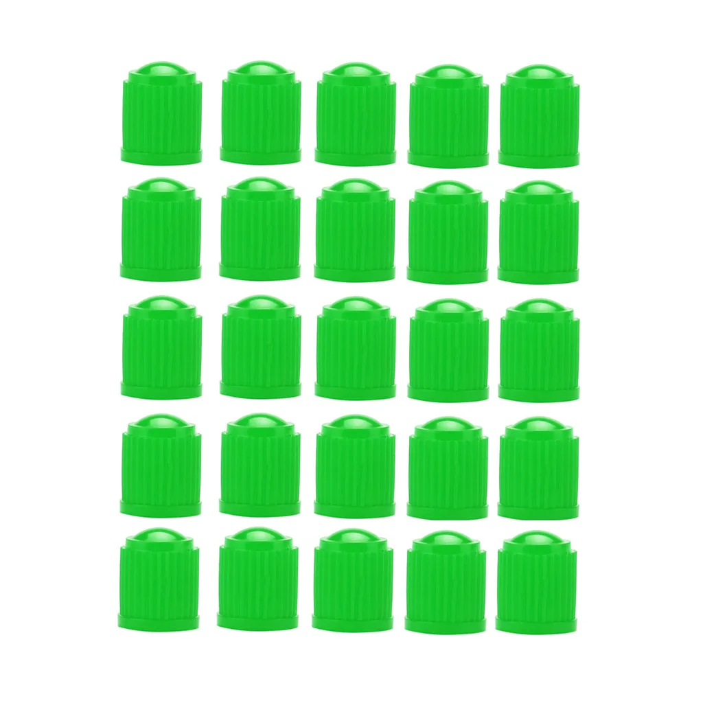 

25pcs Tire Valve Stem Caps black red green Fashion Plastic Auto Car Bike Motorcycle Truck wheel Tire Valve Stem Caps Accessories