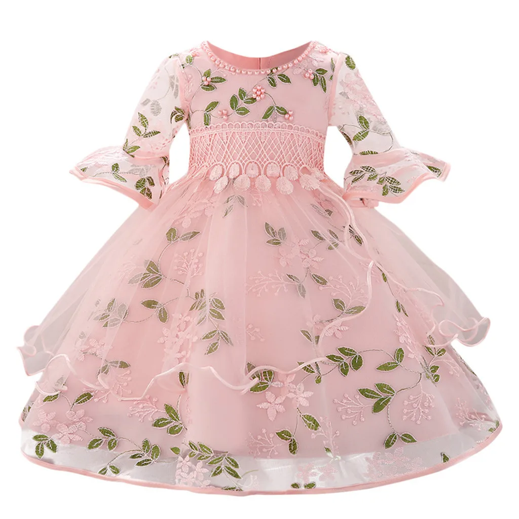 Summer Fashion Kid Dresses For Girls Floral Birthday Party Princess Dress flower Wedding dresses vestidos de fiesta noche | Детская
