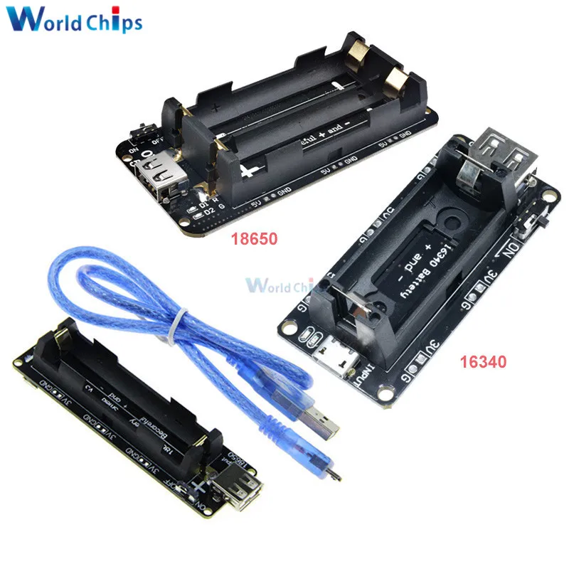 

ESP32 ESP8266 Dual Output 18650 Lithium Battery Shield V3/V8 Micro USB 5V/3A 3V/1A Power Bank Battery Charging For Raspberry Pi