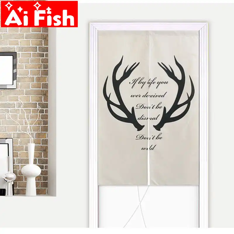 Nordic Simple Antlers Door Curtains For Living Room Partition