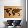 Toile de fond en bois avec carte du monde, Art mural Vintage ► Photo 2/6