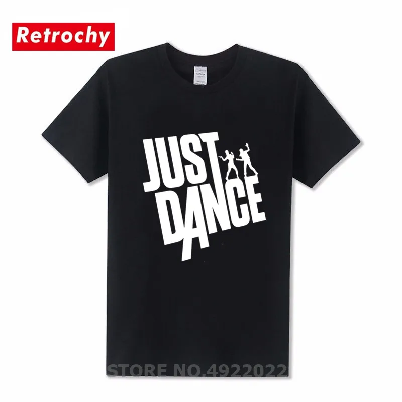 

Stylish Men's O-neck Just Dance T-Shirt Hip Hop Short Sleeve Popular 100% Cotton Tshirt Street Dance Design Team Tee Shirt Homme