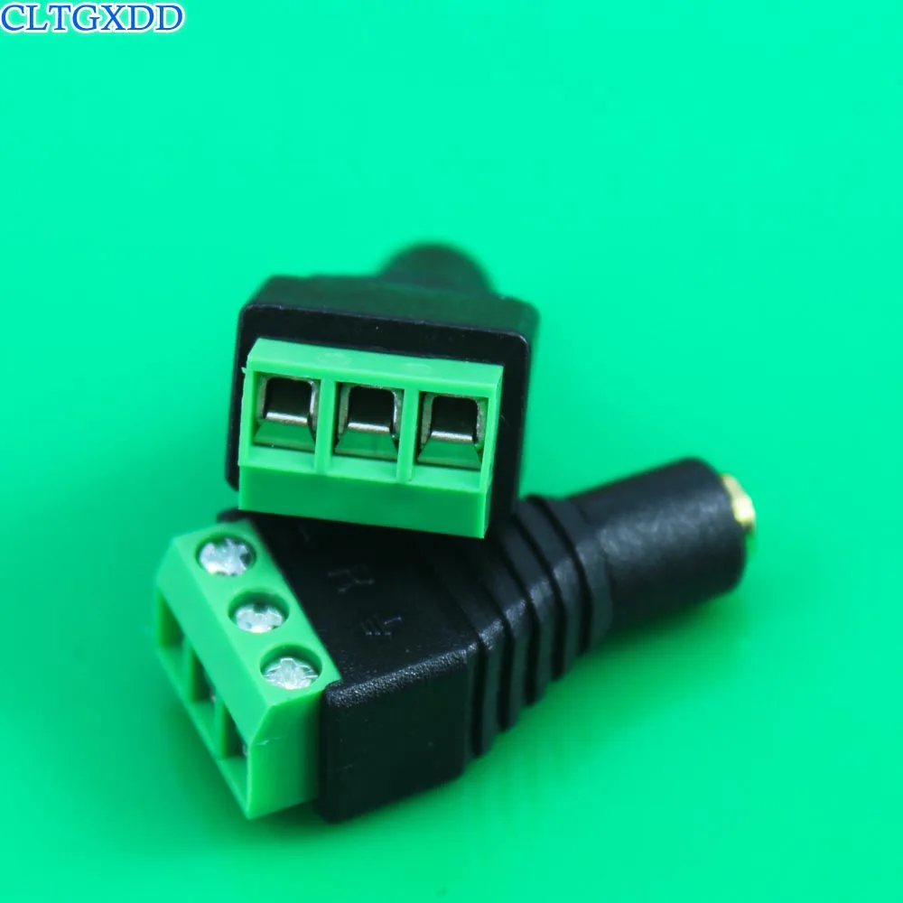 cltgxdd Connector Video AV Balun 3.5mm Stereo Female to AV 3 Screw