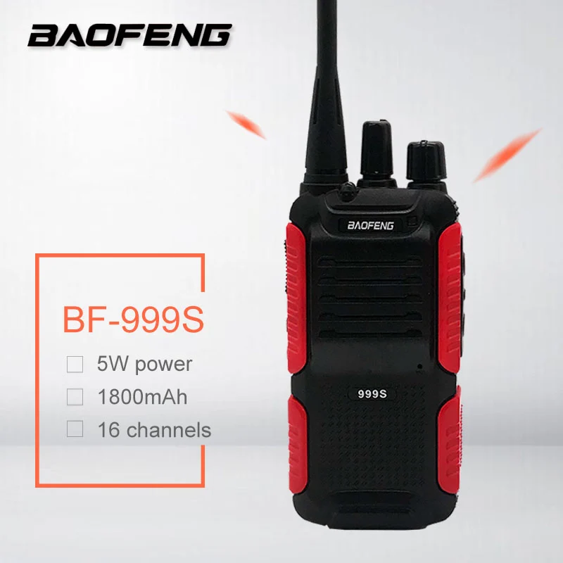 

Walkie Talkie Baofeng BF-999S Plus 5W 1800mAh UHF BF 999S(2) Two-way Radio 10km Portable CB Radio FM Transceiver Upgrade BF-888s