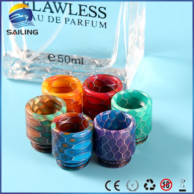 sailing snake skin pattern epoxy resin 810 drip tips for tfv8