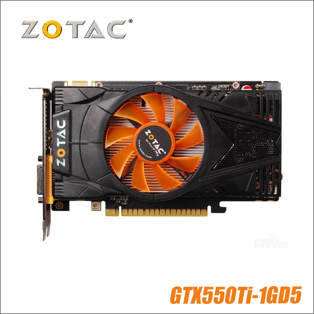 Б/у видеокарта ZOTAC GeForce GTX 550 Ti 1 ГБ GDDR5 видеокарты для nVIDIA карта GTX550Ti интернет кафе GTX 550TI 1GD5 Dvi VGA